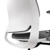 Respaldo blanco y asiento gris de la silla de oficina profesional CHIARO T4 WHITE de hjh OFFICE