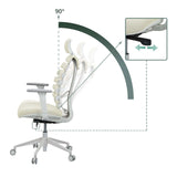 Respaldo ajustable de la silla de oficina profesional ERGO LINE W con un ángulo de inclinación de hasta 90° de hjh OFFICE