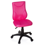 Silla giratoria para niños KIDDY BASE rosa con respaldo de malla y base negra de cinco ruedas de hjh OFFICE – vista de 360° (vista frontal 20°)