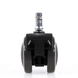 Rueda para sillas negra individual 5x ROLO STOP 10mm/50mm para suelos duros con pin de metal de hjh OFFICE