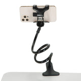 Soporte para teléfono móvil y tableta FLEXMOBI negro con cuello de cisne flexible y base de hjh OFFICE