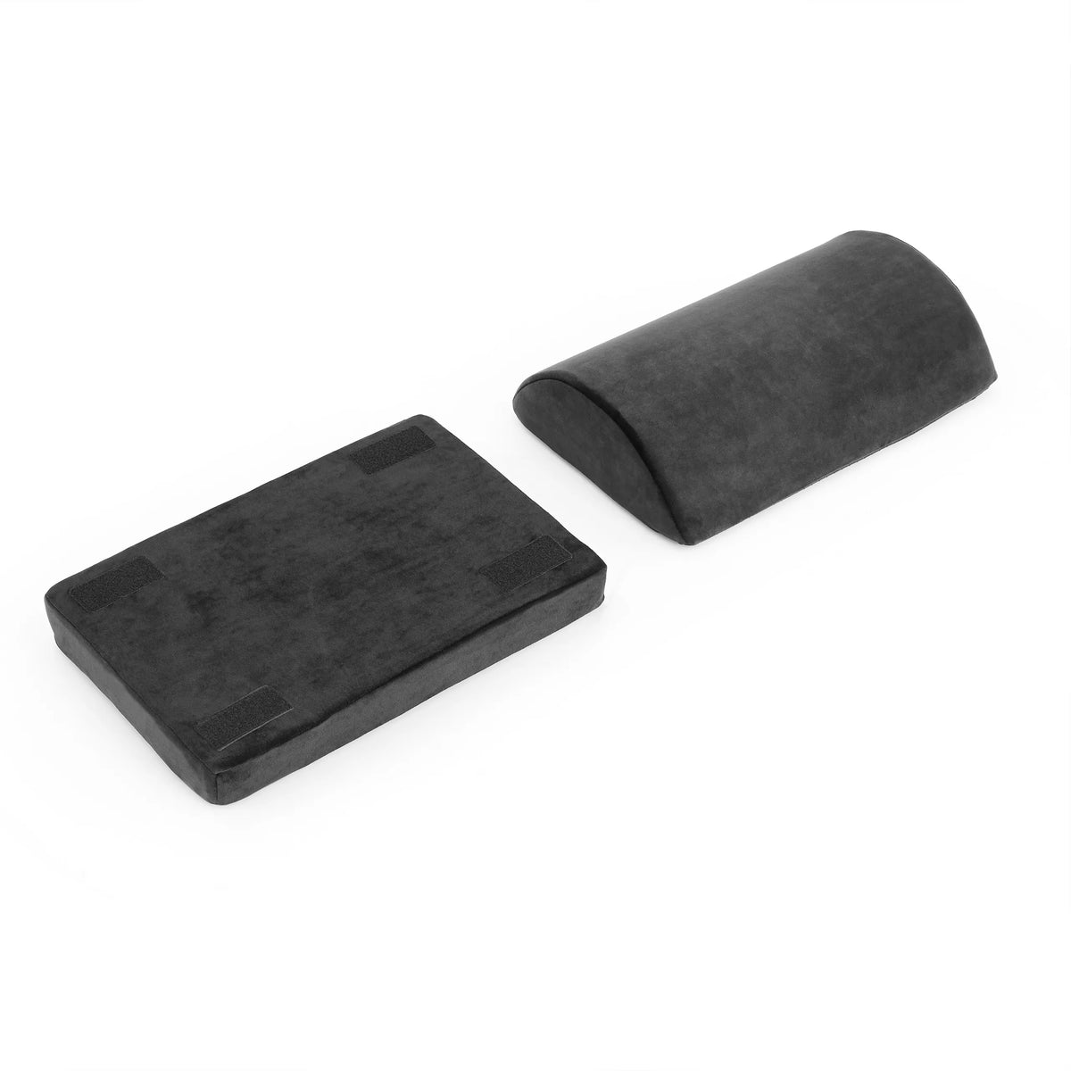 Dos cojines negros para el Reposapiés Podi Velvet 1 de hjh OFFICE
