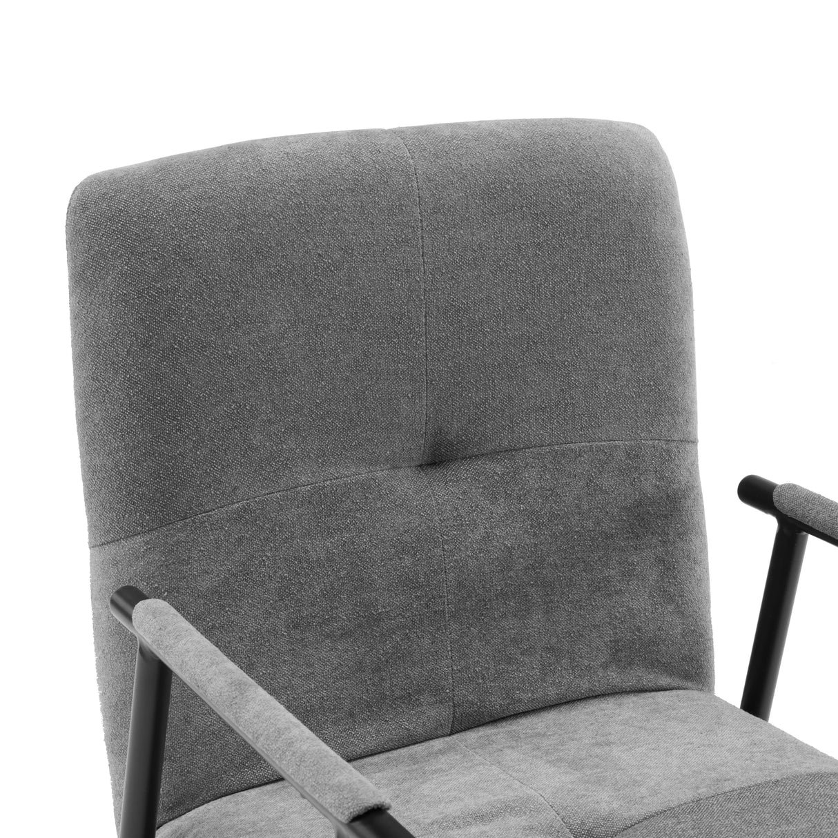Grau melierter Polsterbezug und Armlehne des Bürostuhls Lifea Flex von hjh LIVING