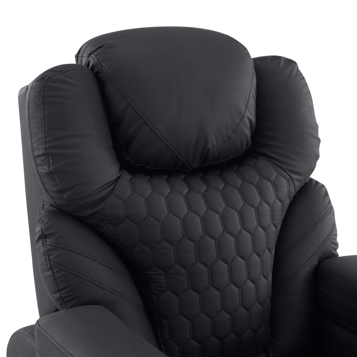Respaldo con costura de panal del Sillón de diseño Game Sport RX en negro de hjh OFFICE