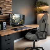 Silla gaming GAMEBREAKER W01 en gris y negro con respaldo alto y reposabrazos de MyBuero