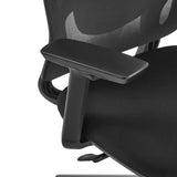 Reposabrazos negro de la silla de oficina profesional Ergosento con superficie texturizada de hjh OFFICE