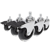 5x ROLO SKATE CT 11mm/75mm | mit Feststellbremse | Hartböden - Stuhlrollen - buerostuhl24