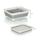 Vista dimensional del Contenedor plegable CLEAN SIL con 36,5 × 31,5 cm y una altura de 13 cm de hjh OFFICE