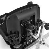 Parte inferior del asiento con muelle de gas y palanca de ajuste de la silla de oficina profesional Ergosento en negro de hjh OFFICE