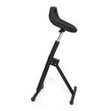 Asiento de pie TOP WORK 31 negro con casco de asiento y pie en T de hjh OFFICE – vista de 360° (vista lateral 80°)