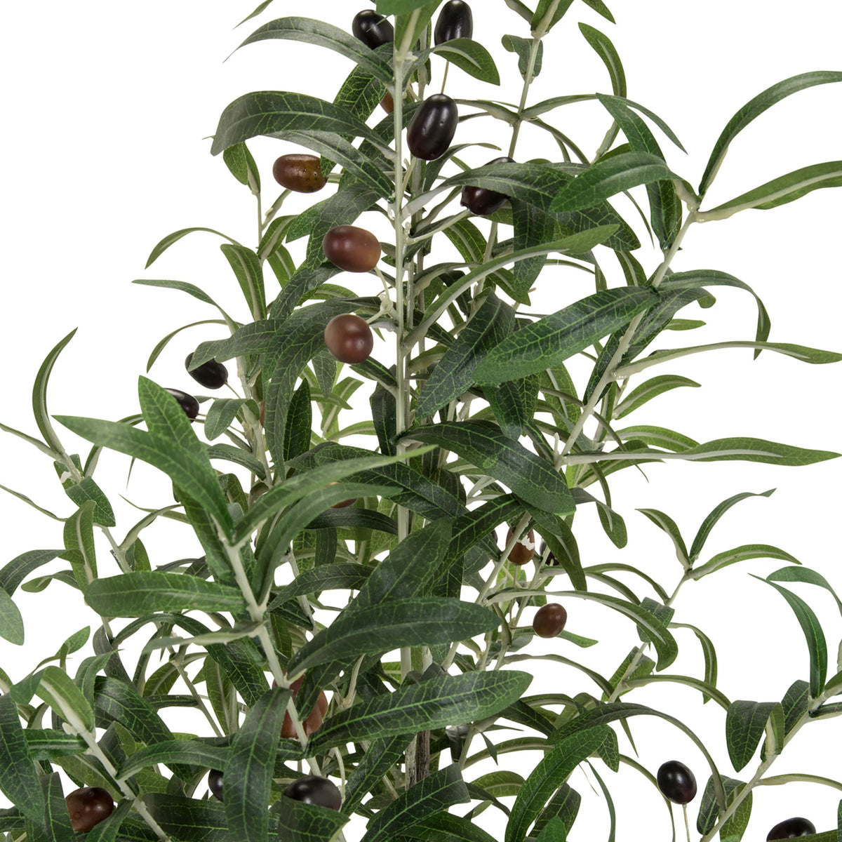 Hojas y aceitunas oscuras de la planta artificial OLIVE de hjh OFFICE