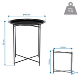 Dibujo técnico de la Mesa auxiliar ALLRUND con 46 cm de diámetro y 52 cm de altura de hjh LIVING