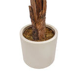 Tronco y maceta color blanco crema de la Planta artificial BANANE I de hjh OFFICE