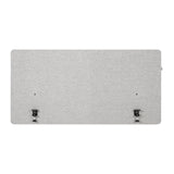 Separador de mesa FLEXMIUT D 120 en gris claro jaspeado con dos abrazaderas de fijación negras de hjh OFFICE