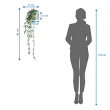 Maßzeichnung der Kunstpflanze EUCALYPTUS CLIMB mit einer Gesamthöhe von 90 cm von hjh OFFICE