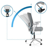 Mecanismos de ajuste y función de inclinación de la Silla Home Office BRETON BASE W en gris de hjh OFFICE