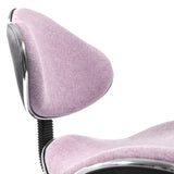Funda de tela rosa del respaldo de la silla giratoria para niños KIDDY GTI-3 con borde cromado de hjh OFFICE