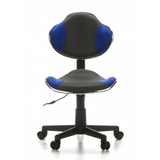 Silla giratoria para niños KIDDY GTI-2 en color gris azulado con respaldo de malla y base de cinco ruedas de hjh OFFICE – vista de 360° (vista frontal 0°)