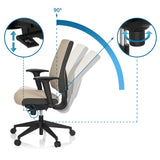 Mecanismos de ajuste de la Silla de oficina profesional PRO-TEC 500 con inclinación de 90° de hjh OFFICE