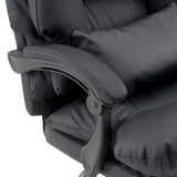 Reposabrazos acolchado del sillón de oficina Home Office Relax Legoro en cuero sintético negro de MyBuero