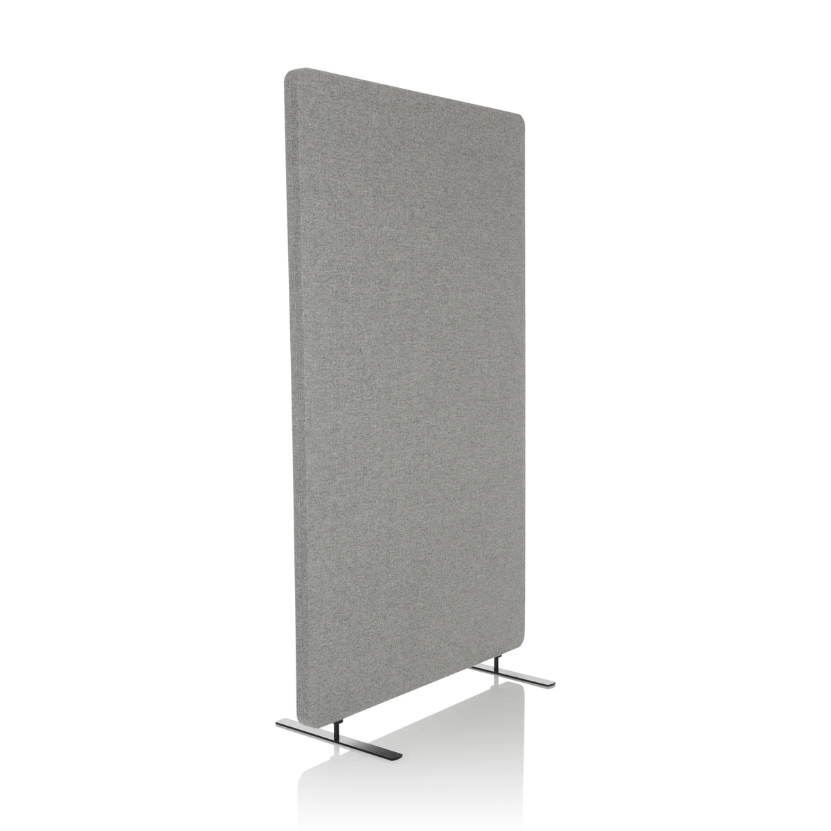 separador FLEXMIUT STAND gris claro con dos pies de apoyo de hjh OFFICE – vista de 360° (vista frontal en diagonal 45°)
