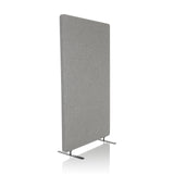 separador FLEXMIUT STAND gris claro con dos pies de apoyo de hjh OFFICE – vista de 360° (vista frontal en diagonal 45°)