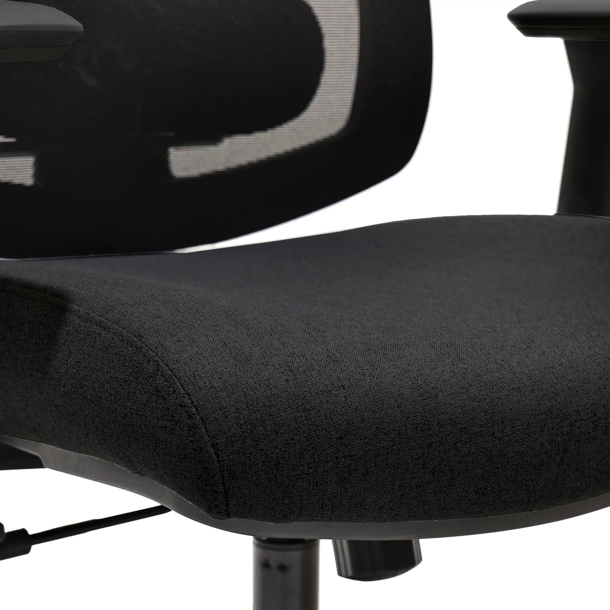 Asiento tapizado en negro de la silla de oficina profesional Mirou de hjh OFFICE