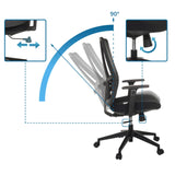 Mecanismos de ajuste de la Silla de oficina profesional TRAMORE BASE con inclinación hasta 90 grados de hjh OFFICE