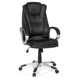 Silla gaming RELAX WB100 negra con respaldo acolchado y base de cinco ruedas de MyBuero – vista de 360° (vista frontal 20°)