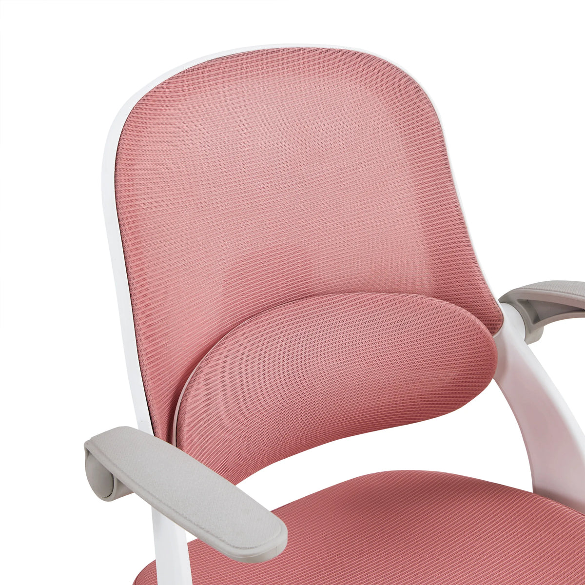 Respaldo de malla rosa y reposabrazos de la silla giratoria para niños Kiddy Smart Step de hjh OFFICE