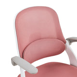 Respaldo de malla rosa y reposabrazos de la silla giratoria para niños Kiddy Smart Step de hjh OFFICE