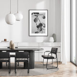 Silla de confidente ZANTA B PU en negro con tapicería acolchada y reposabrazos de hjh OFFICE