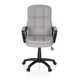 Sillón de oficina Home Office RELAX CX 120 gris con tapizado acolchado y base de cinco ruedas de MyBuero – vista de 360° (vista frontal 0°)