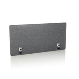 Separador de mesa FLEXMIUT 3D gris con dos fijaciones de mesa de hjh OFFICE – vista de 360° (vista frontal 16°)