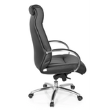 Silla giratoria XXL G 600 negra con reposabrazos y base de cinco ruedas de hjh OFFICE – vista de 360° (vista lateral 100°)