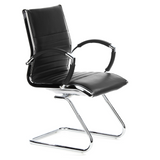Silla de viga voladiza PARMA V negra con travesaños y reposabrazos de hjh OFFICE – vista de 360° (vista frontal en diagonal 60°)