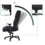 Mecanismos de ajuste e inclinación del respaldo de 90 grados de la silla giratoria XXL Pullmann Gen2 de hjh OFFICE