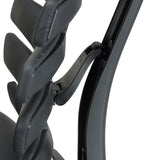 Elemento de conexión del tapizado de cuero y el respaldo de la silla de oficina profesional ERGO LINE II PRO de hjh OFFICE