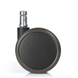 Ruedas para sillas negras 5x ROLO FREE 10mm/65mm para suelos duros con pin de metal plateado de hjh OFFICE