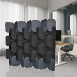 Separador FLEXMIUT PLUG en gris y gris oscuro compuesto por seis elementos en disposición alternada de hjh OFFICE