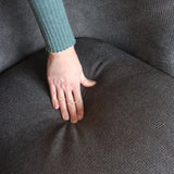 Tapa de tela gris del asiento del sofá de diseño HAYRIVER bajo una mano de hjh LIVING