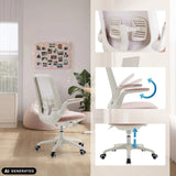 Silla giratoria para niños Swivelo en rosa con respaldo, reposabrazos y altura del asiento ajustables de hjh OFFICE (imagen generada por IA)