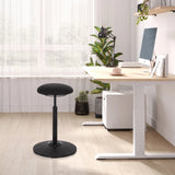 Asiento de pie BALANCE SIT negro con asiento redondo y base de hjh OFFICE