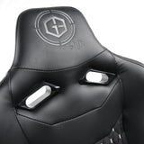 Relieve y perforaciones del respaldo de la silla gaming GAMEBREAKER SX 04 en color negro de hjh OFFICE