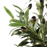 Hojas verdes y aceitunas oscuras de la Planta artificial OLIVE I de hjh OFFICE