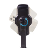 Rótula con flecha de rotación azul del soporte para teléfono móvil y tableta FLEXMOBI III en negro de hjh OFFICE