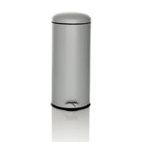 Papelera CLEAN VIII gris con tapa y pedal de hjh OFFICE – vista de 360° (vista frontal 0°)