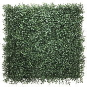 Grüne Pflanzenmatte LEAFLUXE 1 mit dichten, kleinen Blättern in quadratischer Form von hjh LIVING