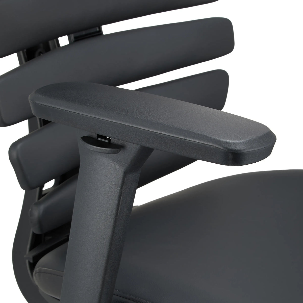 Reposabrazos de la silla de oficina profesional ERGO LINE II PRO en cuero negro de hjh OFFICE