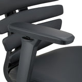 Reposabrazos de la silla de oficina profesional ERGO LINE II PRO en cuero negro de hjh OFFICE
